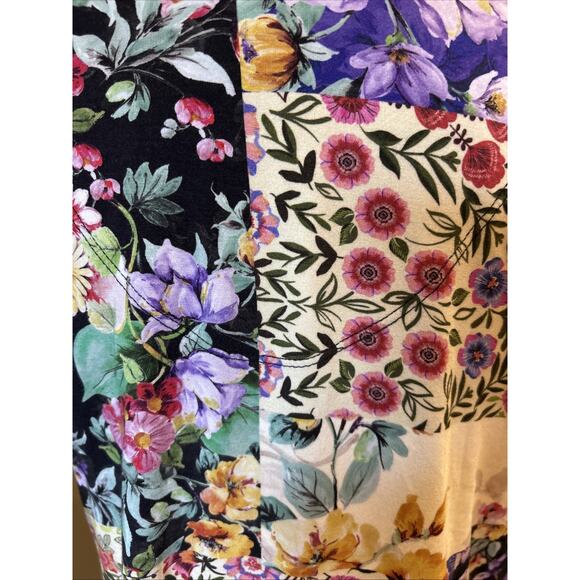 JOHNNY WAS LA Floral Patchwork Print Viscose Bamboo/Spandex Stretch Tee S loose - Picture 8 of 16